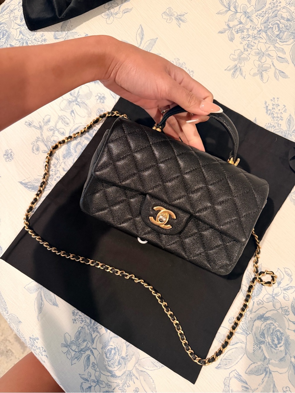Chanel Mini Top handle Caviar Flap Bag